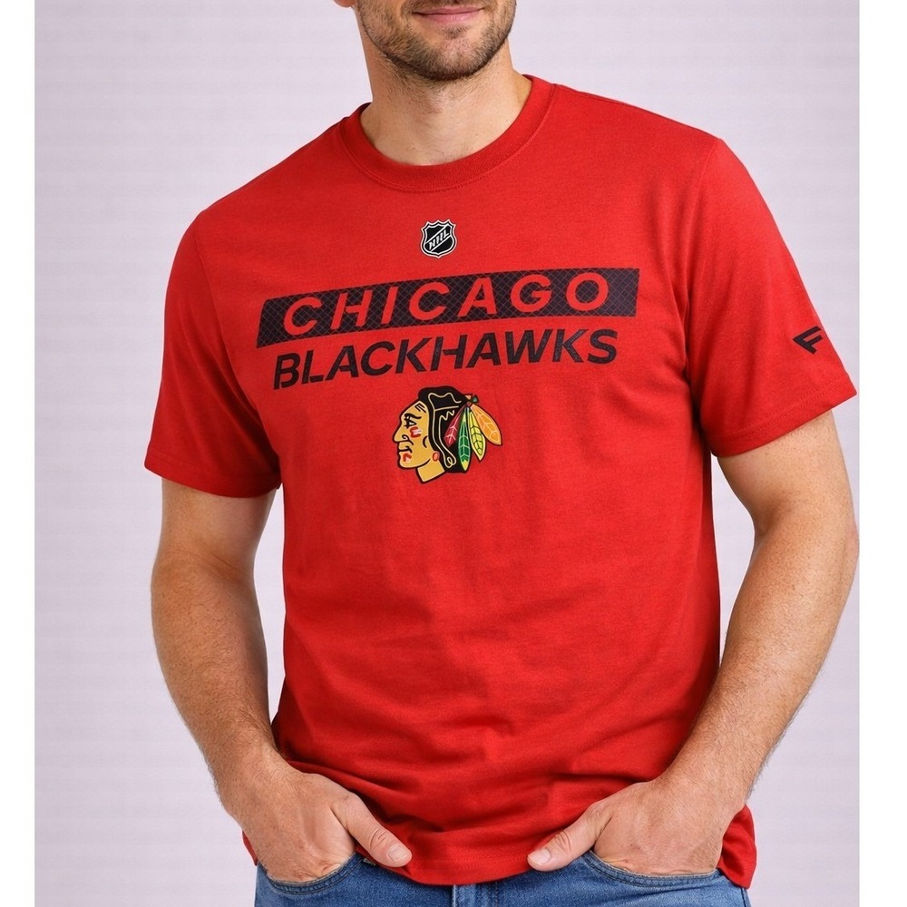 Fanatics Chicago Blackhawks NHL Authentic Pro T Shirt Red Size Medium NWT